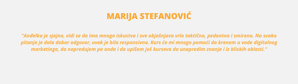 Marija S Iskustva koristnika InCentar Beograd