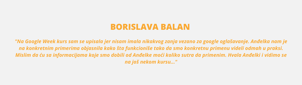 Borislava Balan Iskustva koristnika InCentar Beograd