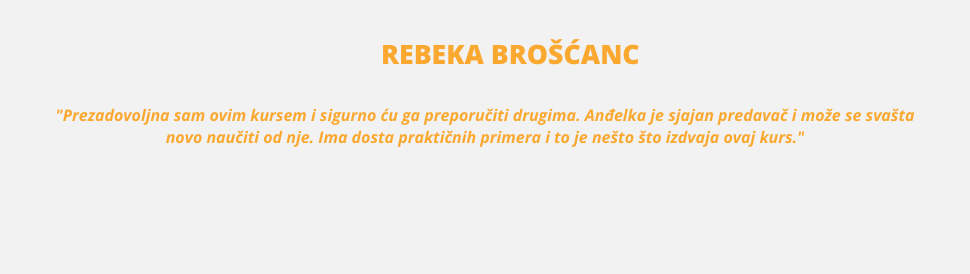 Iskustva koristnika Rbeeka Brošćanc InCentar Beograd